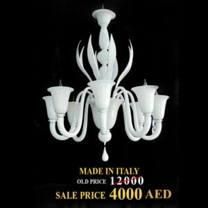 White Murano Chandelier