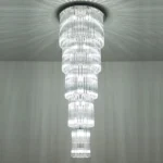 modern staircase chandelier.