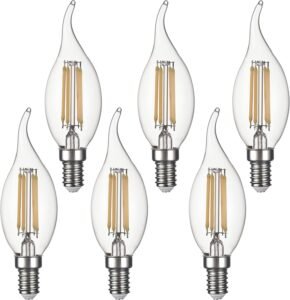 Angular and Flame-Shaped Bulbs for chandelier