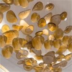 Custom Lotus Leaf Glass Chandelier