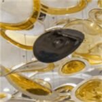 Custom Lotus Leaf Glass Chandelier