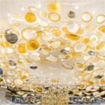 Custom Lotus Leaf Glass Chandelier