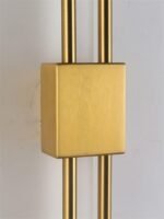 Modern Gold Brass Pipe Wall Lamp