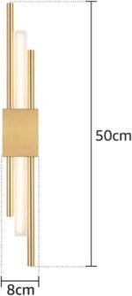 Modern Gold Brass Pipe Wall Lamp