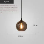 Nordic Glass LED Pendant Lights 14