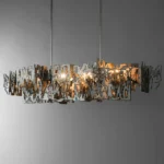Modern Rusty Metal Chandelier for Dining Table