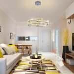 Modern Dimmable 3‑Ring Crystal LED Pendant Light with Remote