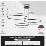 Triple Halo Chandelier