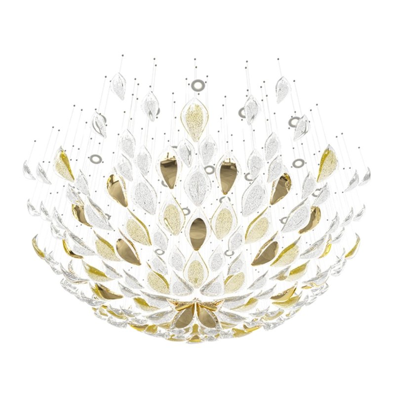 Custom Primavera Chandelier made with Floating Leaves
