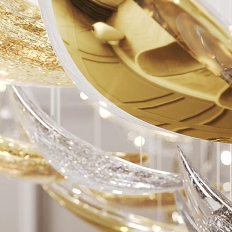 Custom Primavera Chandelier made with Floating Leaves