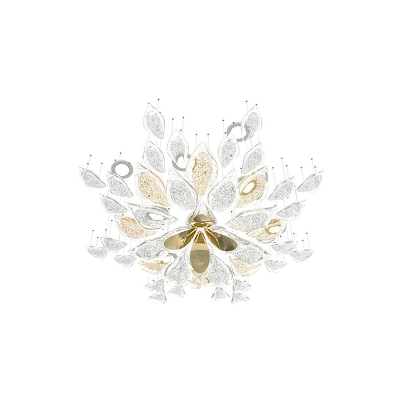 Custom Primavera Chandelier made with Floating Leaves