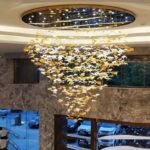 Crystal Clear maple leaf chandelier