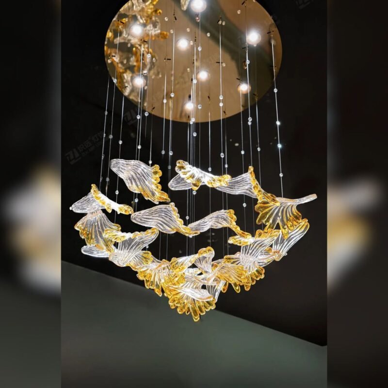 Modern Cockscomb Leaf Chandelier