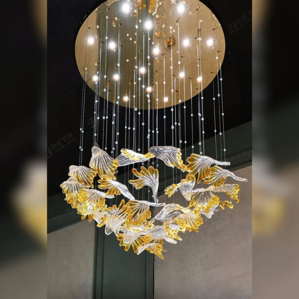 Modern Cockscomb Leaf Chandelier