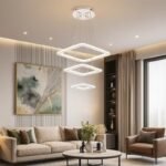 Modern Geometric Design Chandelier and Square Pendant Light