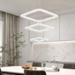 Modern Geometric Design Chandelier and Square Pendant Light