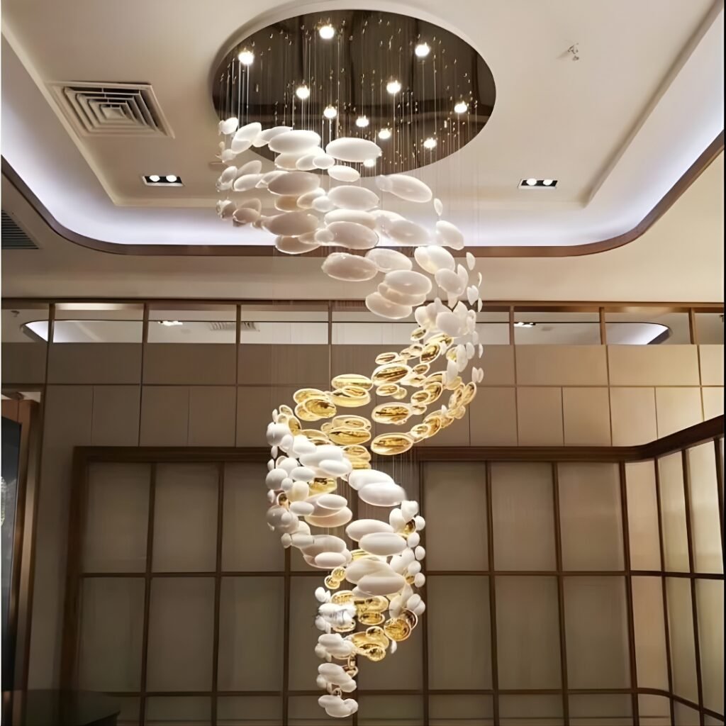 custom designer crystal bowl chandelier