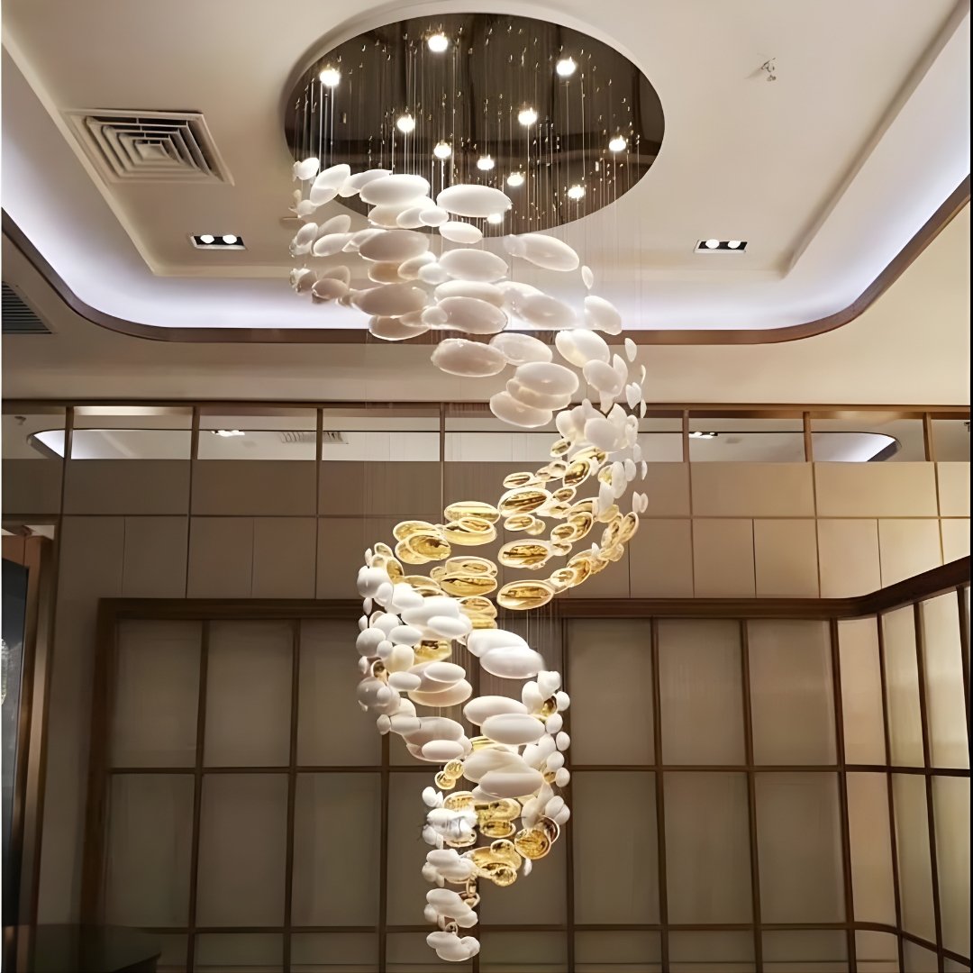 custom designer crystal bowl chandelier