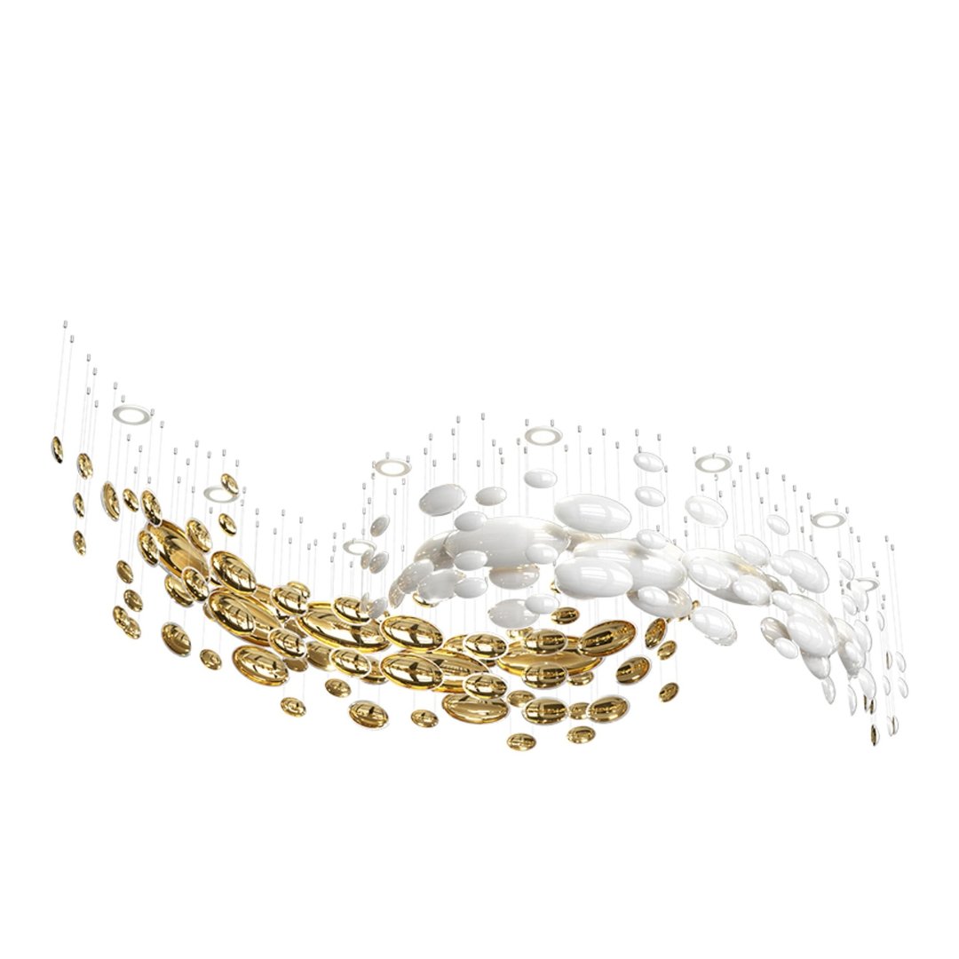 custom designer crystal bowl chandelier