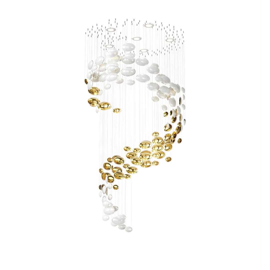 custom designer crystal bowl chandelier