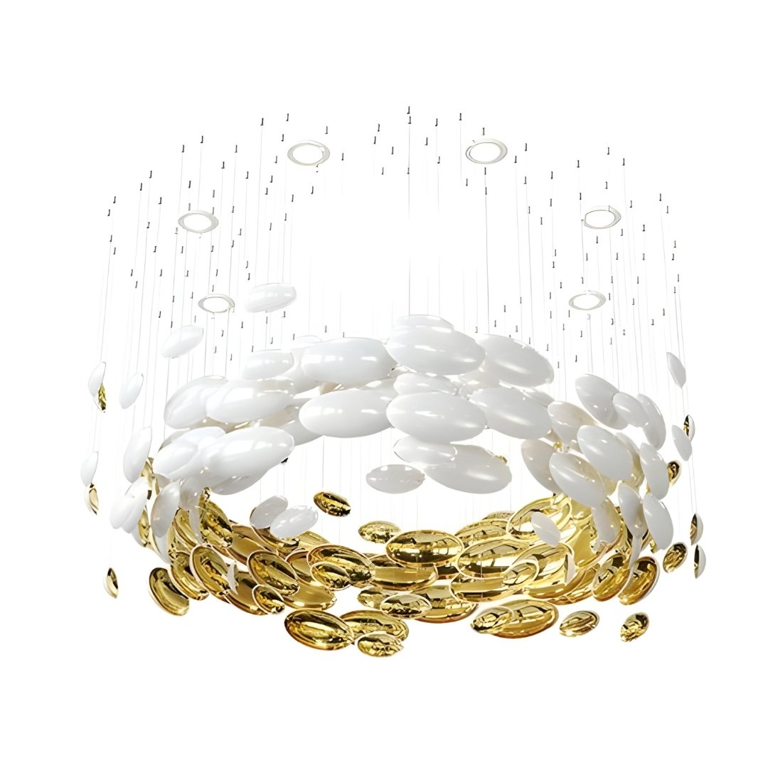 custom designer crystal bowl chandelier