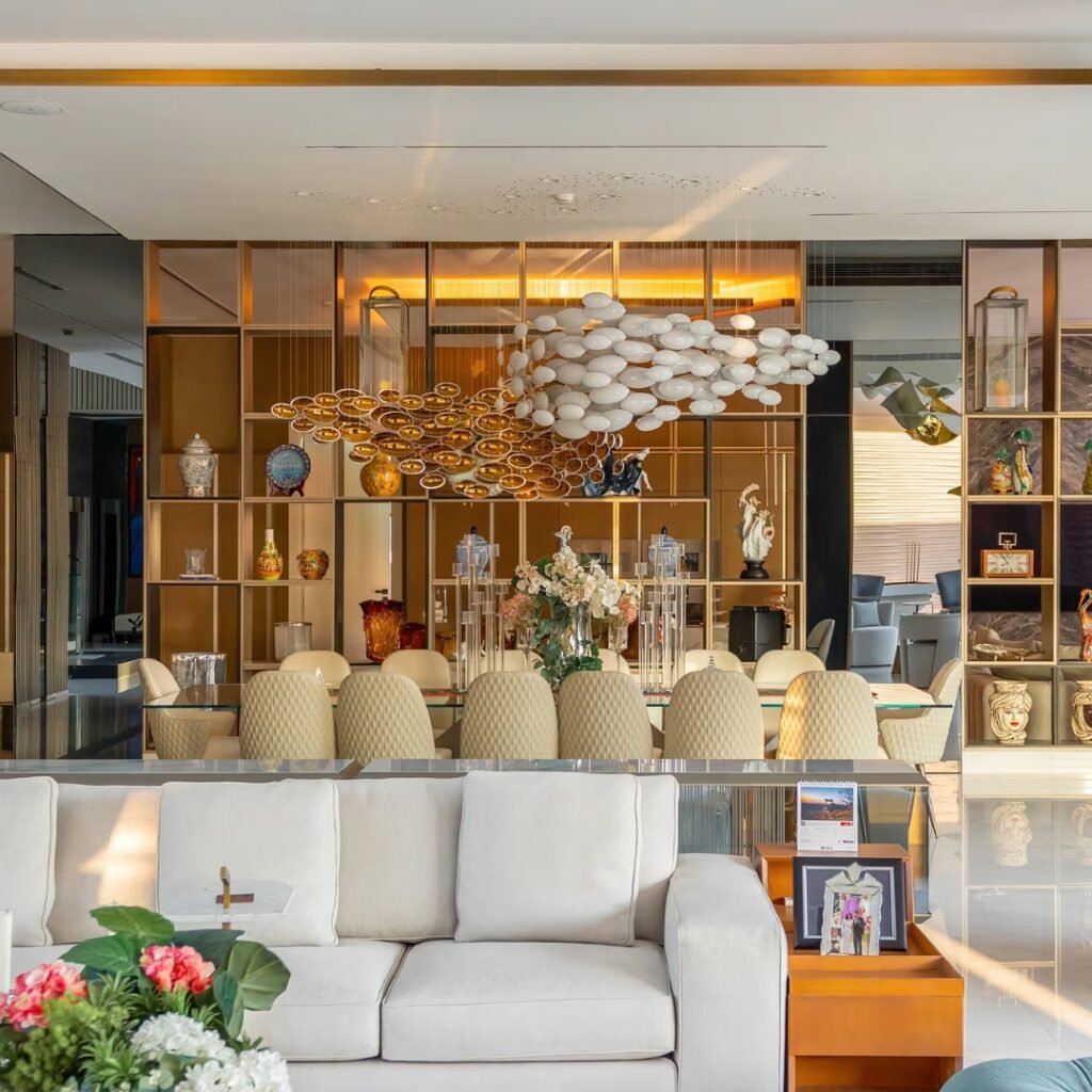 custom designer crystal bowl chandelier