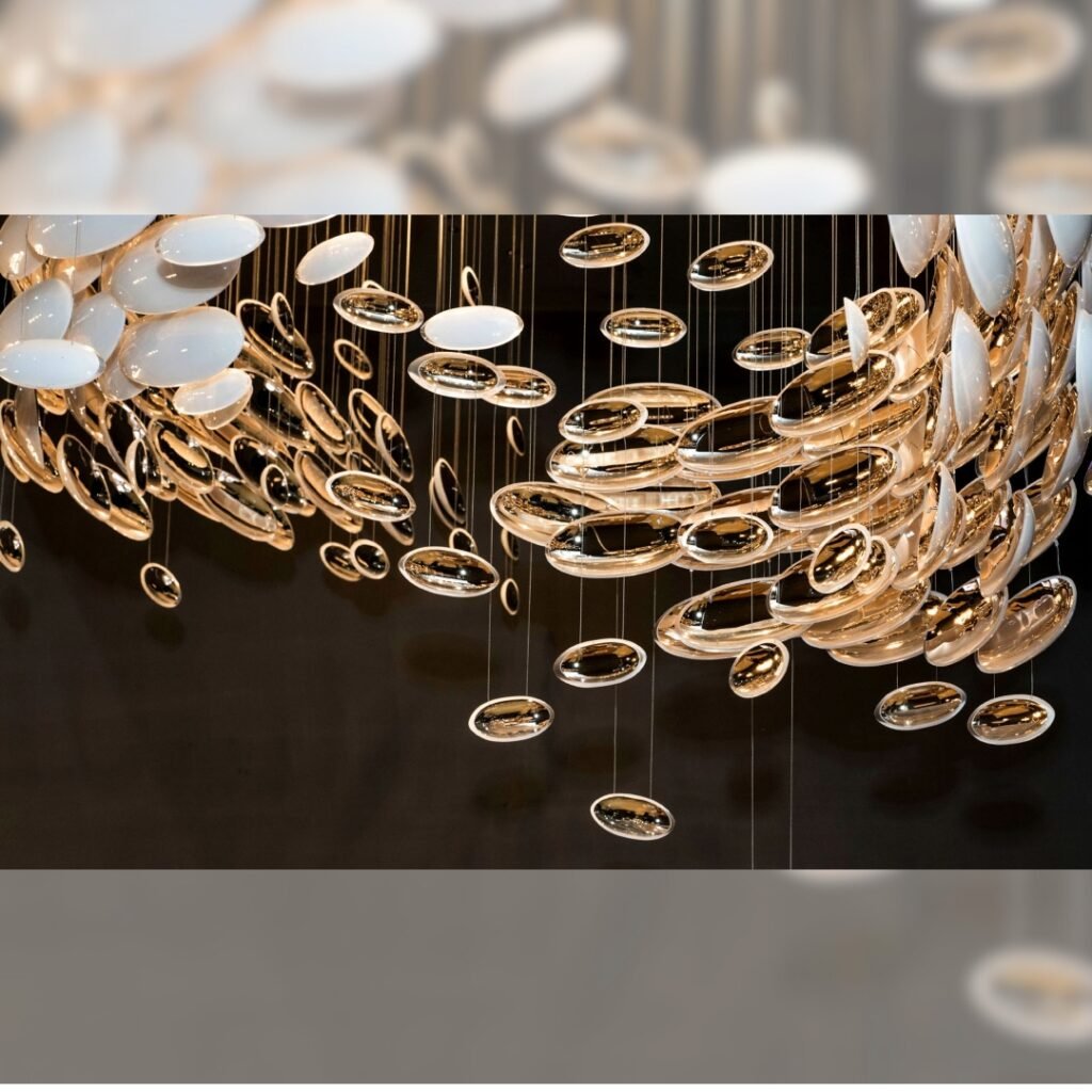 custom designer crystal bowl chandelier