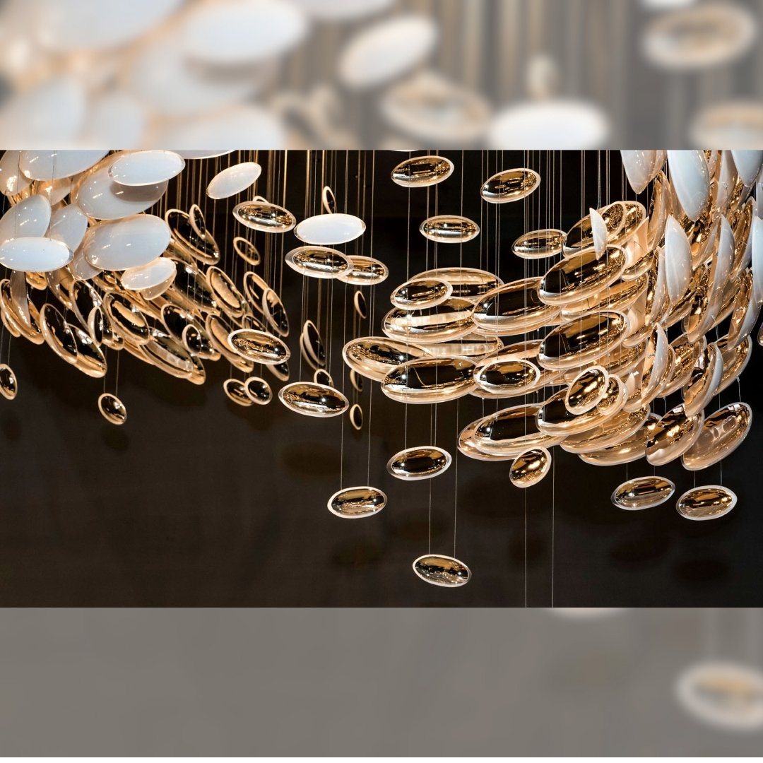 custom designer crystal bowl chandelier