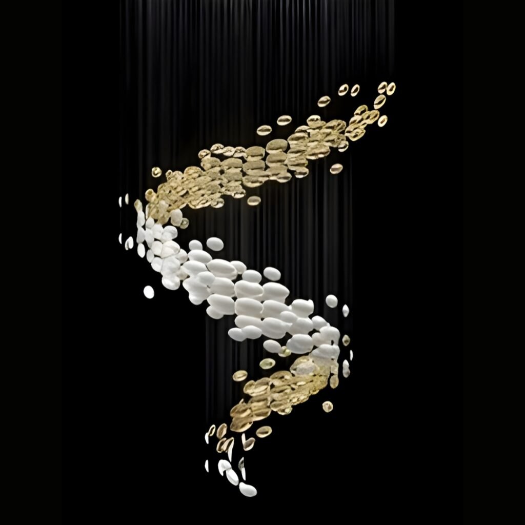 custom designer crystal bowl chandelier