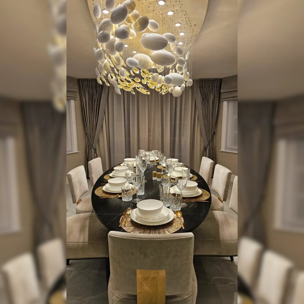 custom designer crystal bowl chandelier