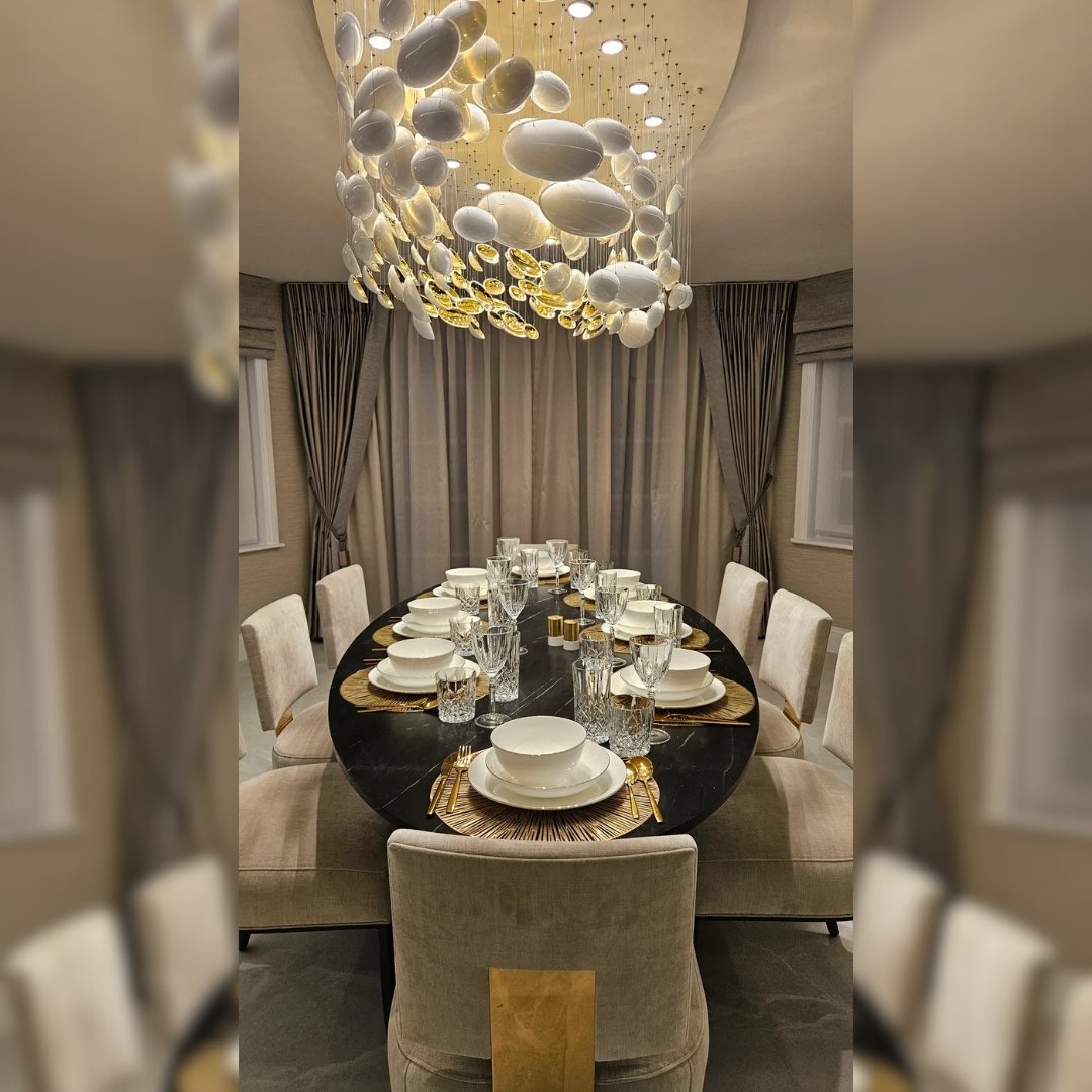 custom designer crystal bowl chandelier