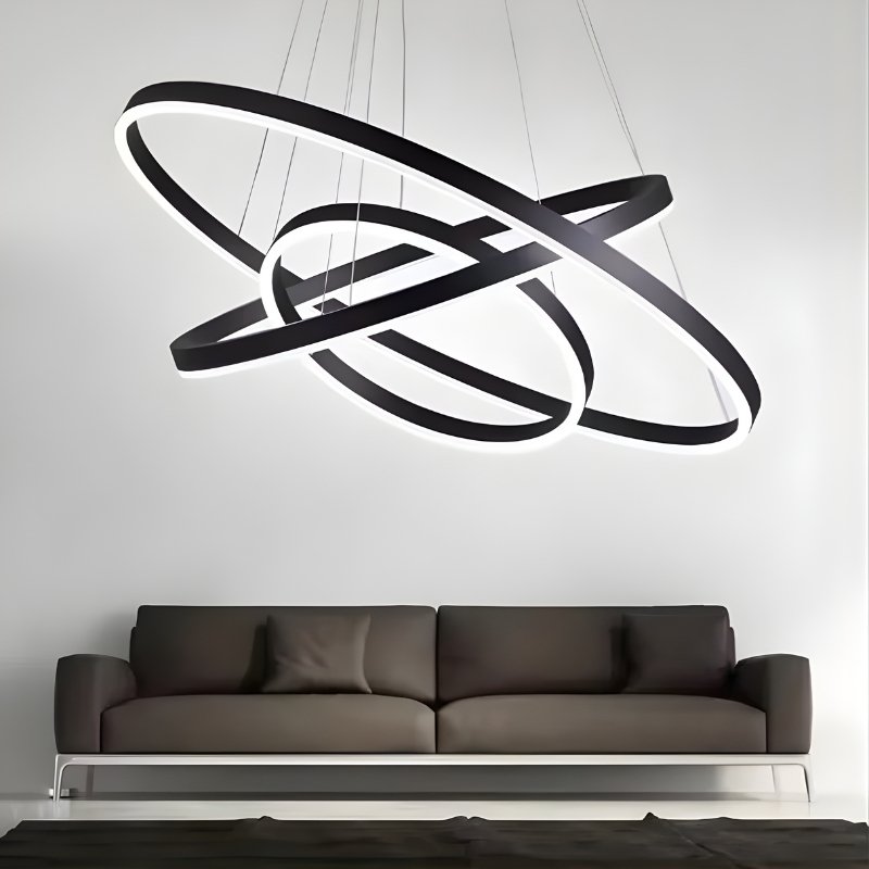 Customizable Multi-Ring LED Pendant Chandelier for UAE Homes