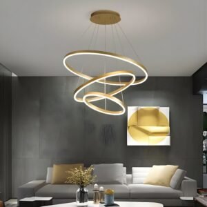 Customizable Multi-Ring LED Pendant Chandelier for UAE Homes