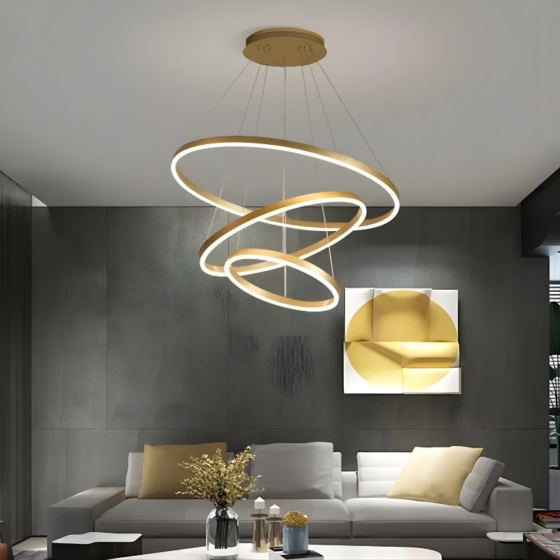 Customizable Multi-Ring LED Pendant Chandelier for UAE Homes