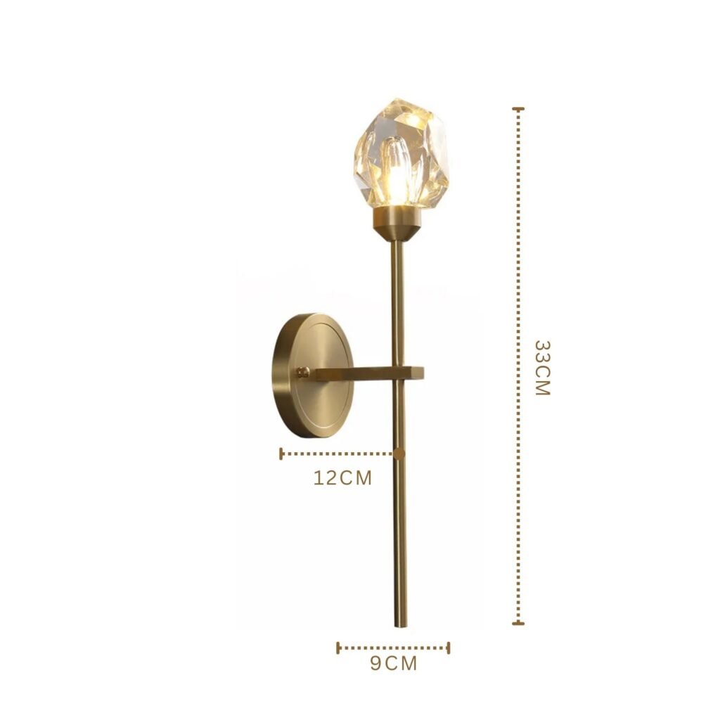Dimmable Crystal Wall Light Fixture