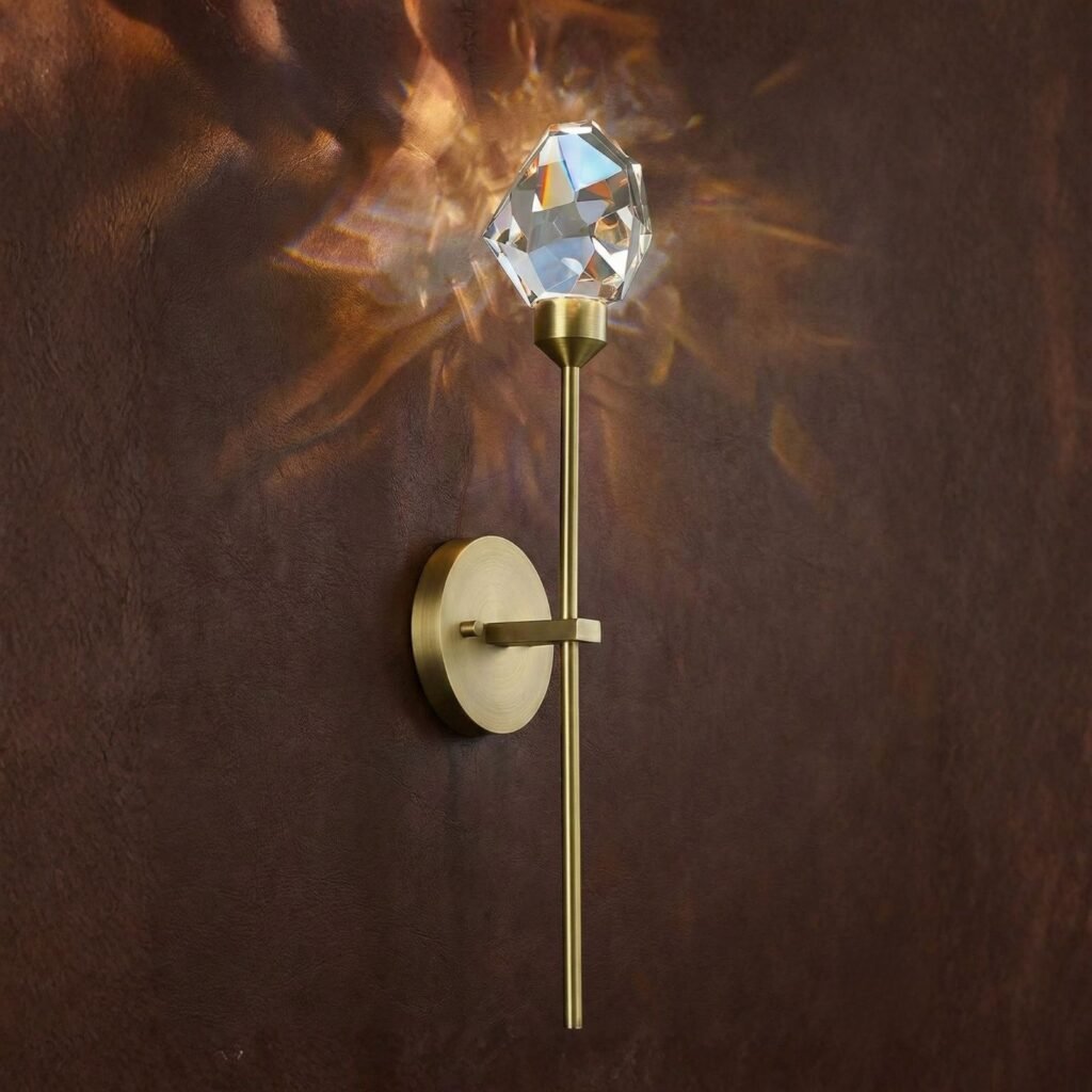 Dimmable Crystal Wall Light Fixture