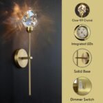 Dimmable Crystal Wall Light Fixture