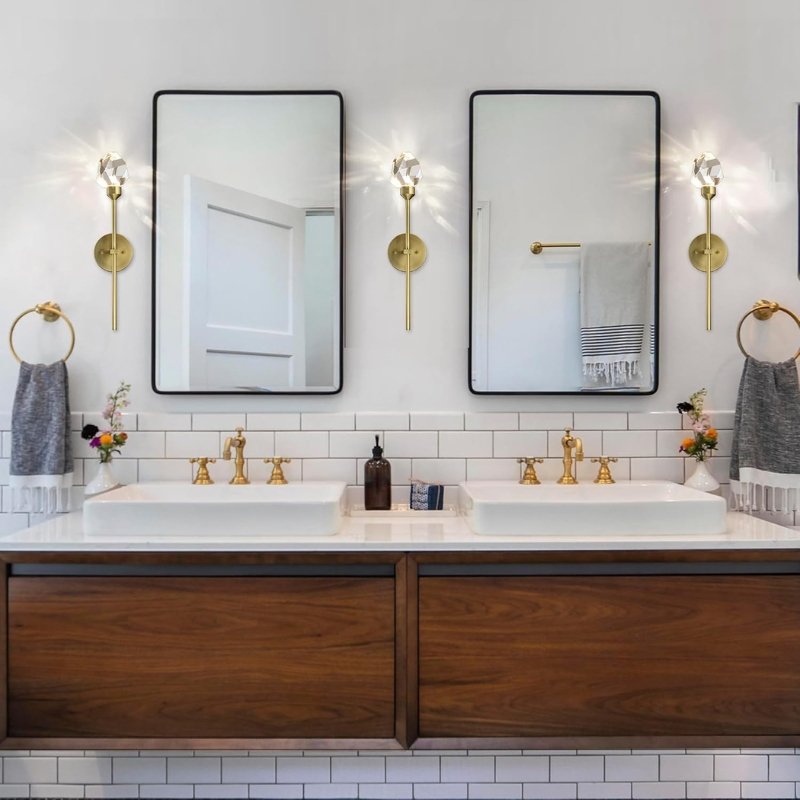 Dimmable Crystal Wall Light Fixture