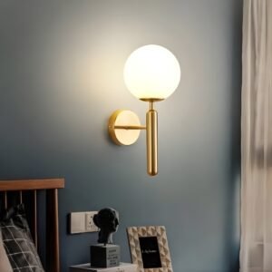 modern spherical shade wall light