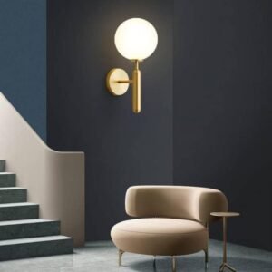 modern spherical shade wall light