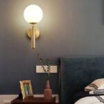 modern spherical shade wall light