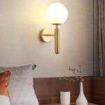 modern spherical shade wall light