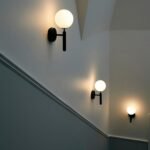 modern spherical shade wall light