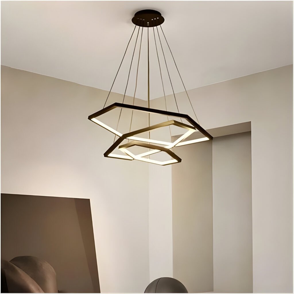 Modern Aluminium Dimmable Hexagon Pendant Lights