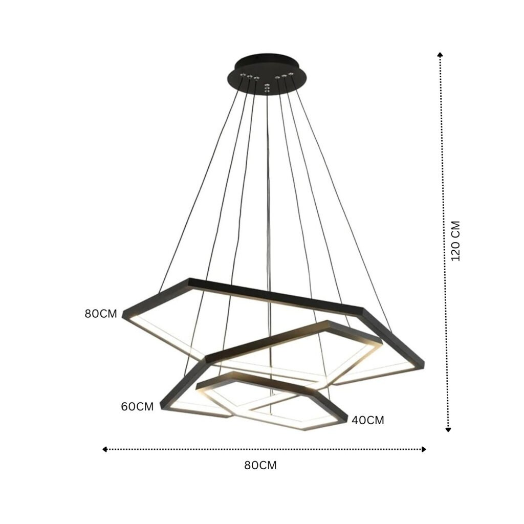 Modern Aluminium Dimmable Hexagon Pendant Lights