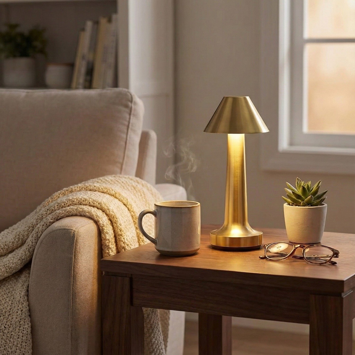 Modern Rechargeable Cordless Small Table Lamp