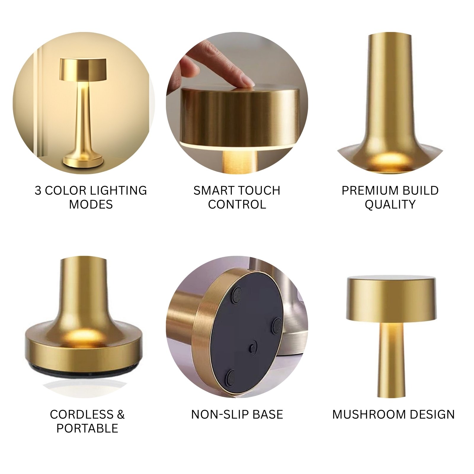 Modern Rechargeable Cordless Small Table Lamp