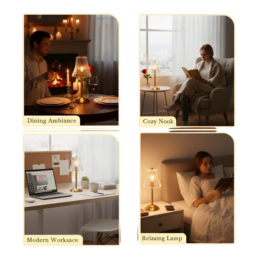Modern Rechargeable Cordless Small Table Lamp