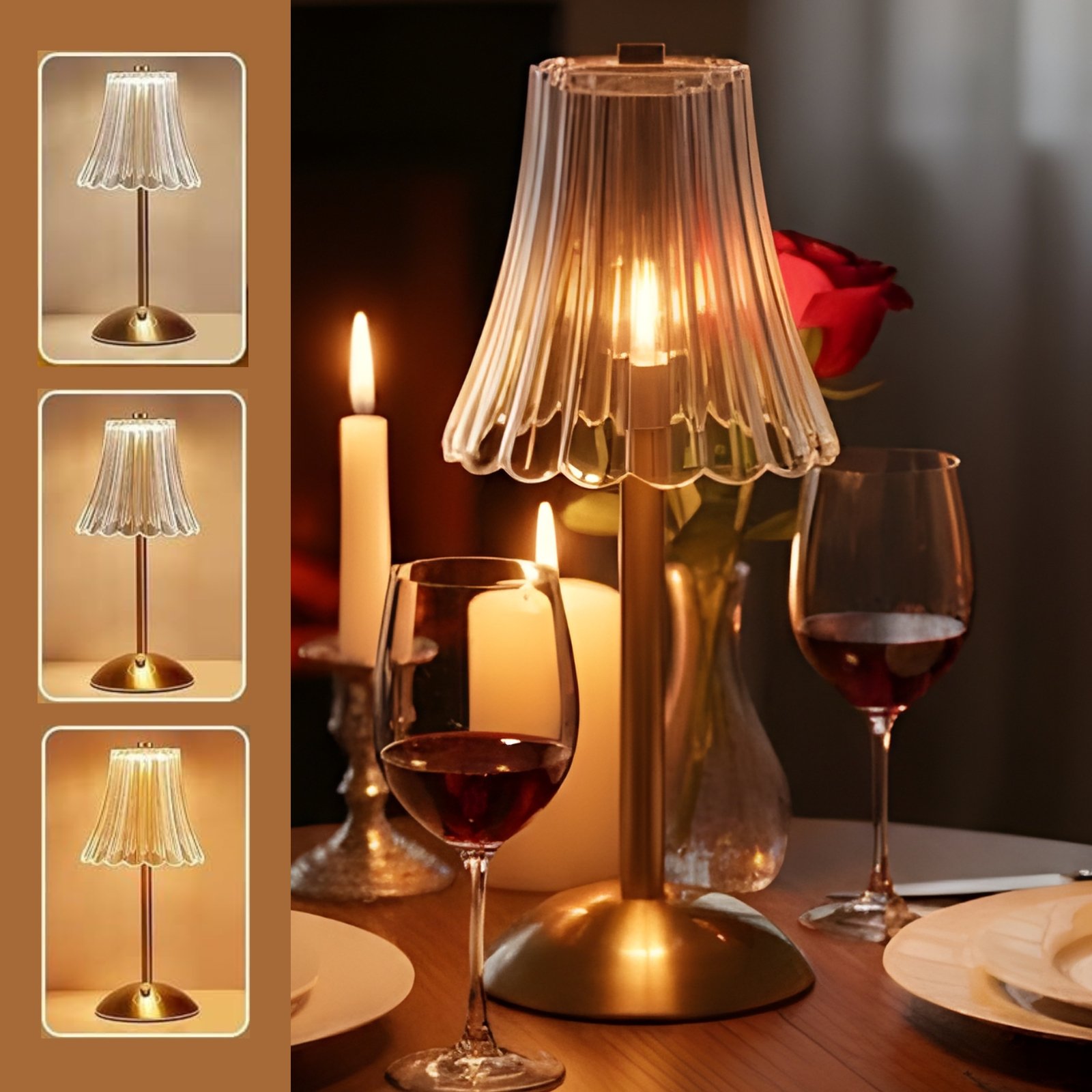Modern Rechargeable Cordless Small Table Lamp