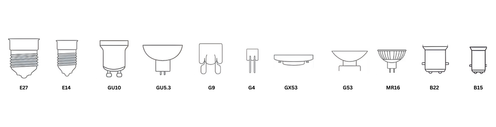 Light Bulb Base Chart